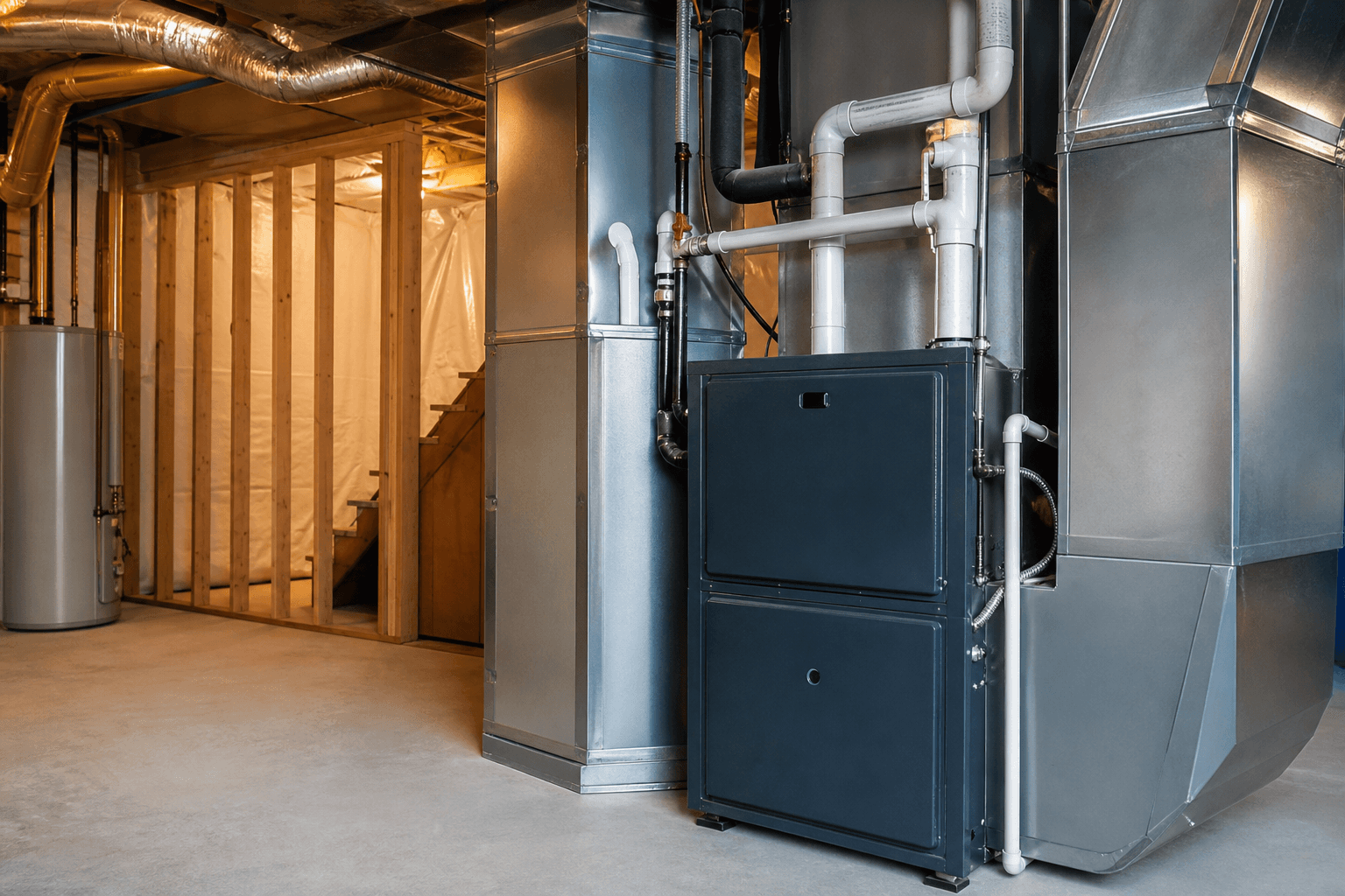Residential furnace and ductwork